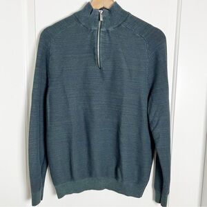 Primark Teal Green Cozy Half-Zip Sweater - Size Medium